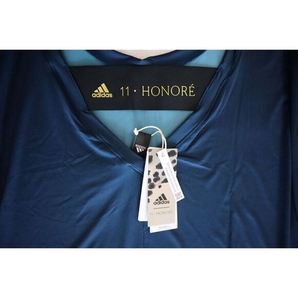 adidas x 11 Honoré HR7034 Women Plus Sz 2X Legend Marine/Black Training Tee - Picture 5 of 9